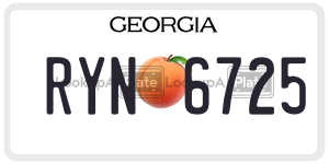 RYN6725  license plate in GA