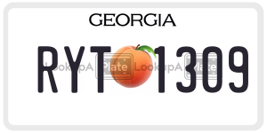 RYT1309  license plate in GA