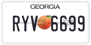 RYV6699 license plate in Georgia
