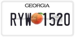RYW1520 license plate in Georgia