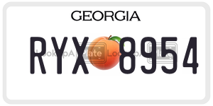 RYX8954  license plate in GA
