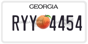 RYY4454 license plate in Georgia