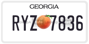 RYZ7836 license plate in Georgia