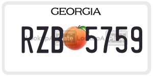 RZB5759  license plate in GA