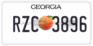 RZC3896 license plate in Georgia