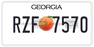 RZF7570  license plate in GA