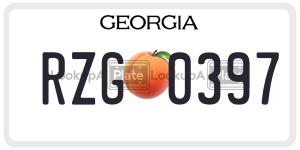 RZG0397 license plate in Georgia