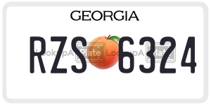 RZS6324 license plate in Georgia