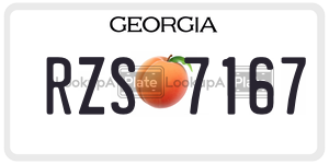 RZS7167  license plate in GA