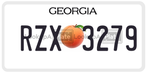 RZX3279  license plate in GA