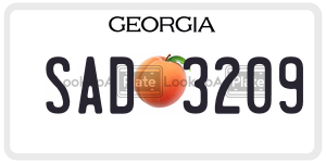 SAD3209 license plate in Georgia