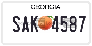 SAK4587  license plate in GA