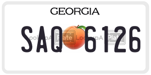 SAQ6126  license plate in GA