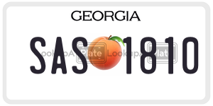 SAS1810  license plate in GA
