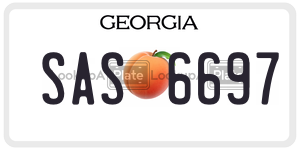 SAS6697  license plate in GA