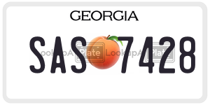 SAS7428  license plate in GA