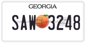 SAW3248  license plate in GA