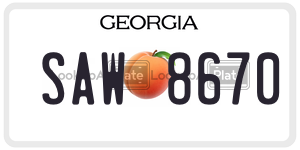 SAW8670  license plate in GA