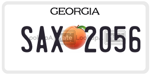 SAX2056  license plate in GA