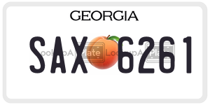 SAX6261  license plate in GA