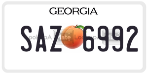 SAZ6992 license plate in Georgia