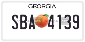 SBA4139 license plate in Georgia