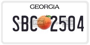 SBC2504 license plate in Georgia