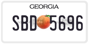 SBD5696  license plate in GA