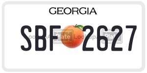 SBF2627  license plate in GA