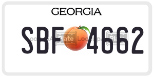 SBF4662  license plate in GA