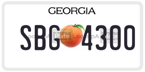SBG4300 license plate in Georgia