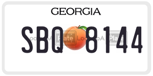 SBQ8144  license plate in GA