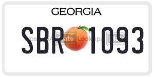 SBR1093  license plate in GA