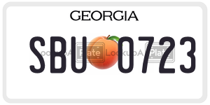 SBU0723 license plate in Georgia