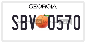 SBV0570  license plate in GA