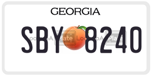 SBY8240  license plate in GA