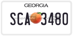 SCA3480 license plate in Georgia