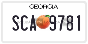 SCA9781  license plate in GA