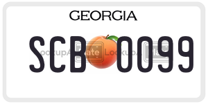 SCB0099 license plate in Georgia