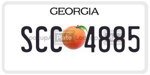 SCC4885  license plate in GA