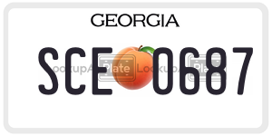 SCE0687  license plate in GA