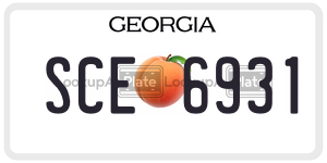 SCE6931  license plate in GA