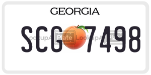 SCG7498 license plate in Georgia