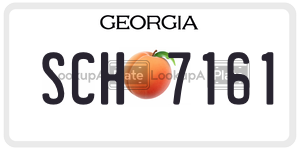 SCH7161  license plate in GA