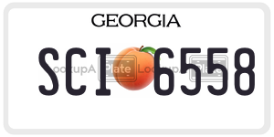 SCI6558 license plate in Georgia