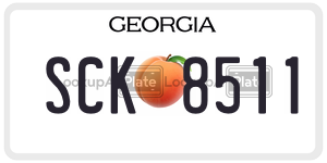 SCK8511  license plate in GA
