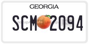 SCM2094 license plate in Georgia