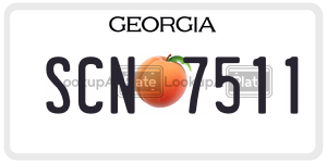 SCN7511 license plate in Georgia