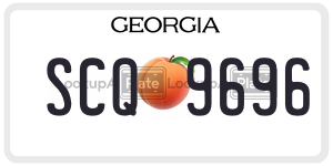 SCQ9696  license plate in GA