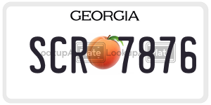 SCR7876  license plate in GA